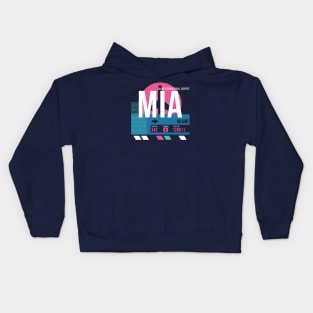 Miami (MIA) Airport Code Baggage Tag Kids Hoodie